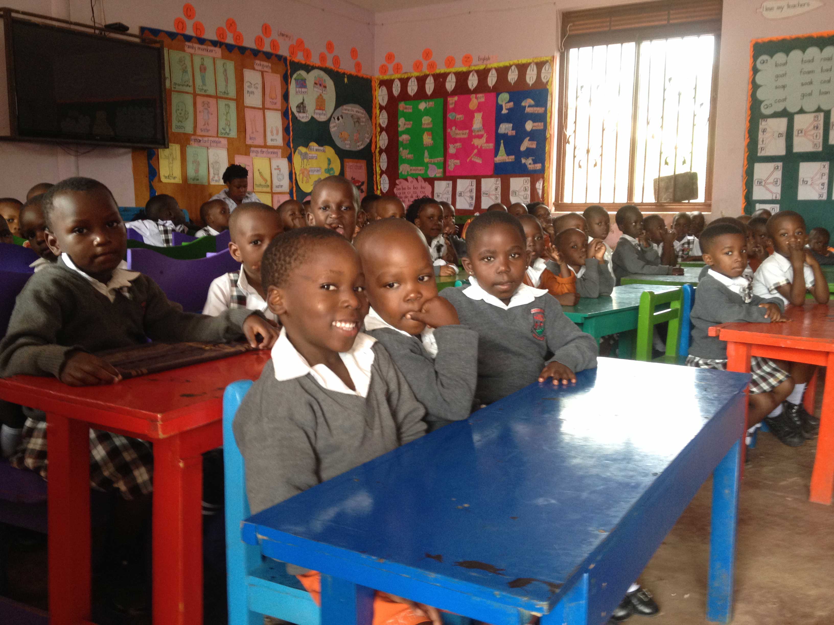 step up nursery and primary school bweyogerere nursery children in class