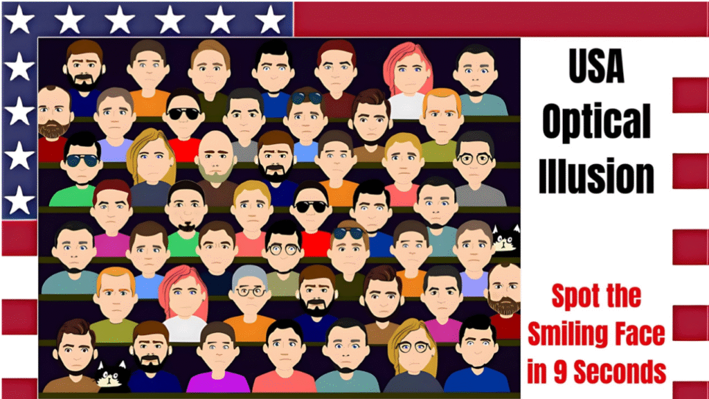 This USA Optical Illusion Hides a Smiling face – Can you Find it in 9 Seconds?